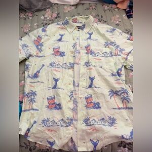 Chaps Green and Orange Graphic Shirt